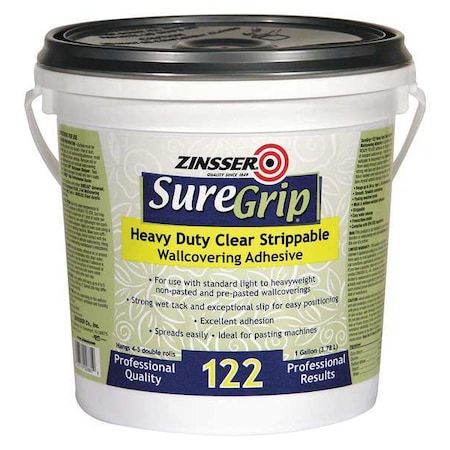 Wallcovering Adhesive, SureGrip® 122 Series, Tan, 1 gal, Bottle MPN:02881