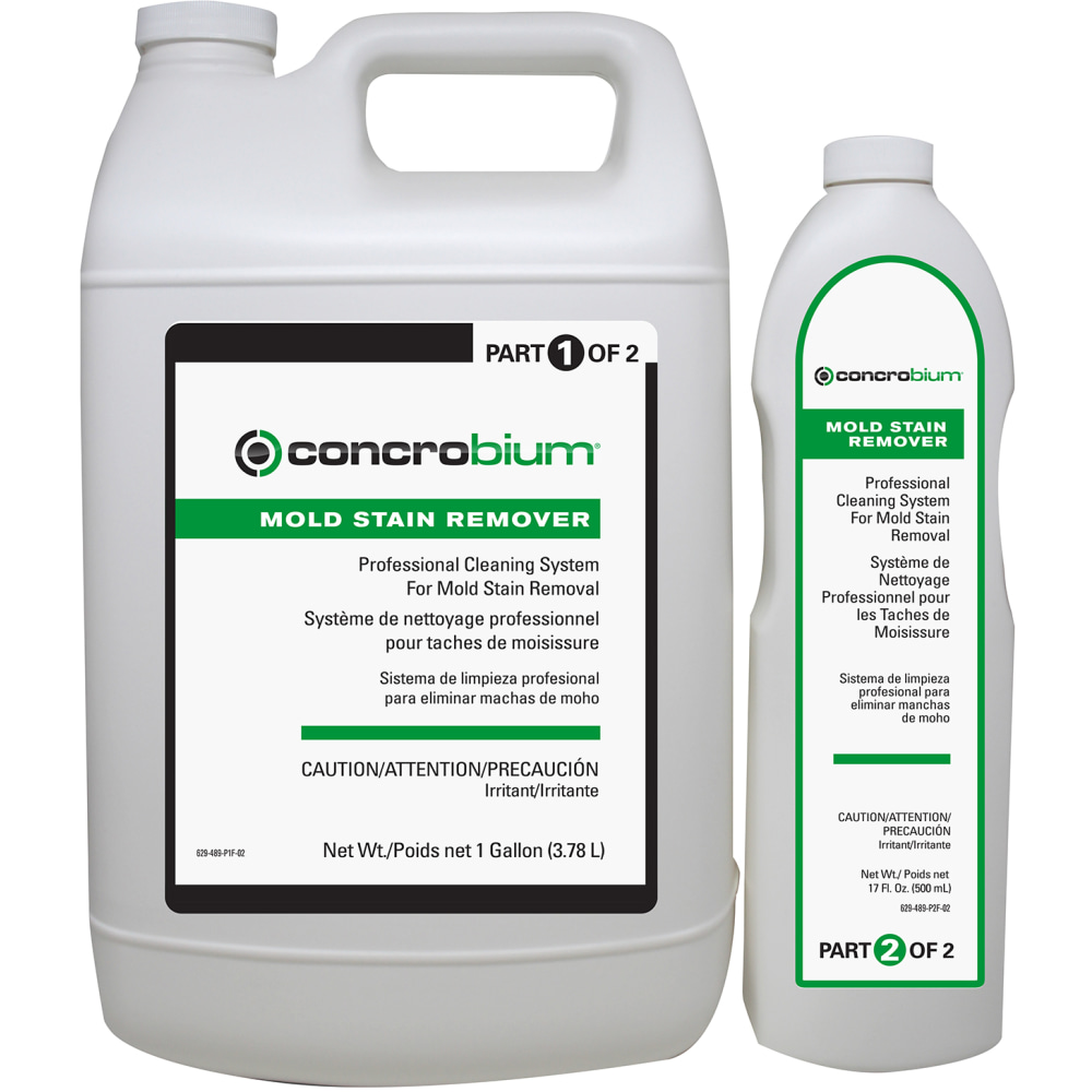 Concrobium Mold Stain Remover, 2 Part, 128 Oz, Case Of 2 Containers MPN:629489