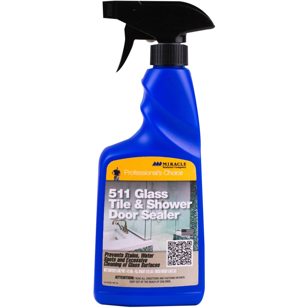 Miracle Sealants 511 Glass Tile & Shower Door Sealer, 16 Oz, Case Of 6 Bottles MPN:GTSS16OZ6