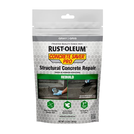 Concrete Repair Compound, 3 lb, Gray MPN:392532