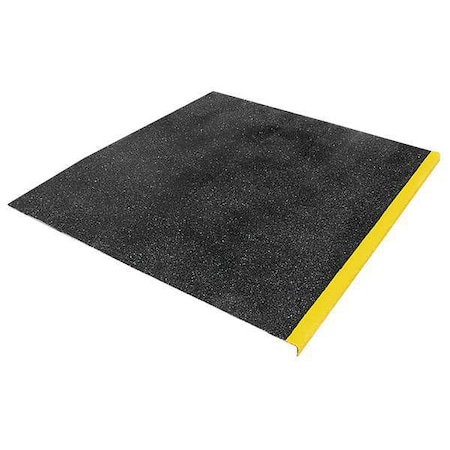 Landing Tile Cover Fiberglass Reinforced Plastic Medium Grit Size, Black/Yellow, 47 1/4 in W x MPN:271816