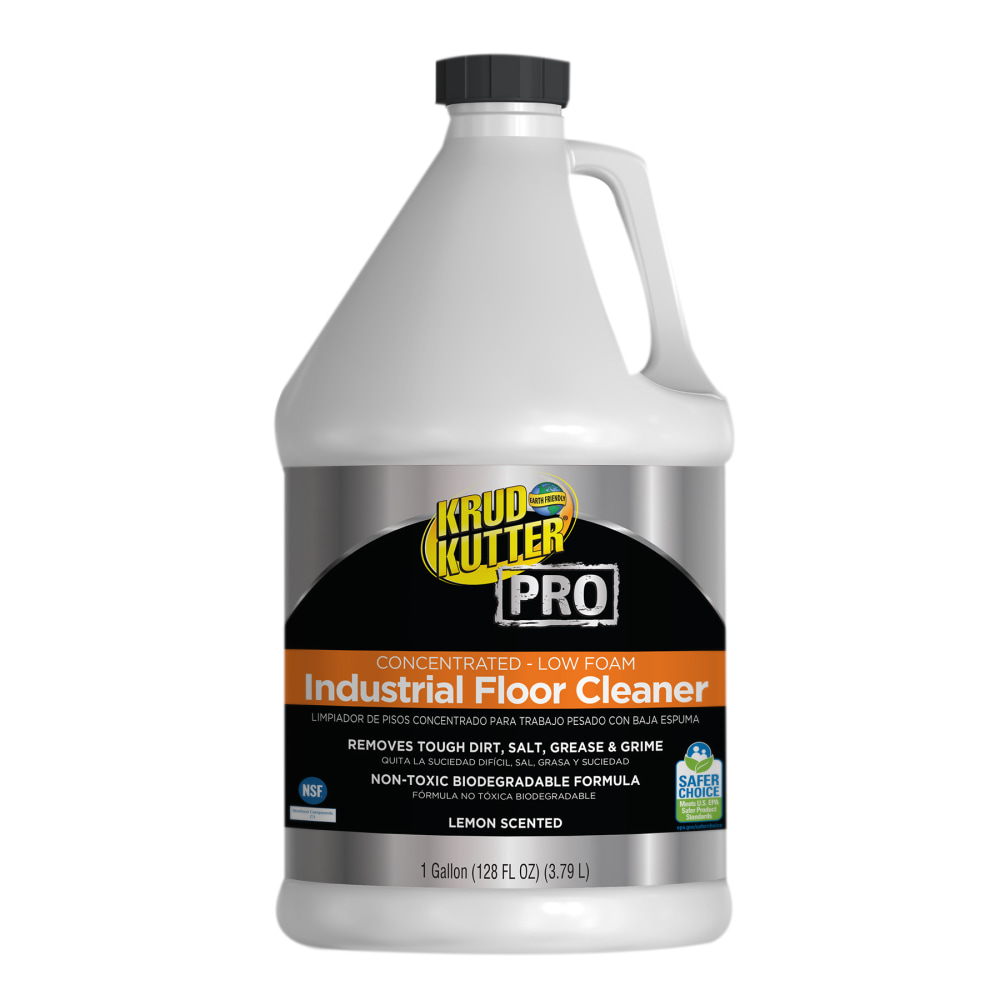 Rust-Oleum Krud Kutter Pro Concentrated Low-Foam Industrial Floor Cleaner, Citrus, 1 Gallon, Yellow, Pack Of 4 Jugs MPN:382263