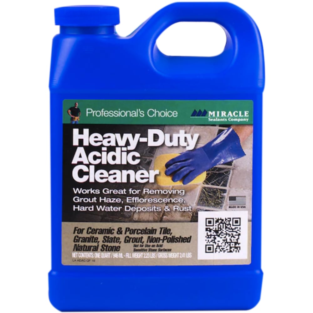 Miracle Sealants Heavy-Duty Acidic Cleaner, 1 Quart, Case Of 6 Bottles MPN:HDAC6QT