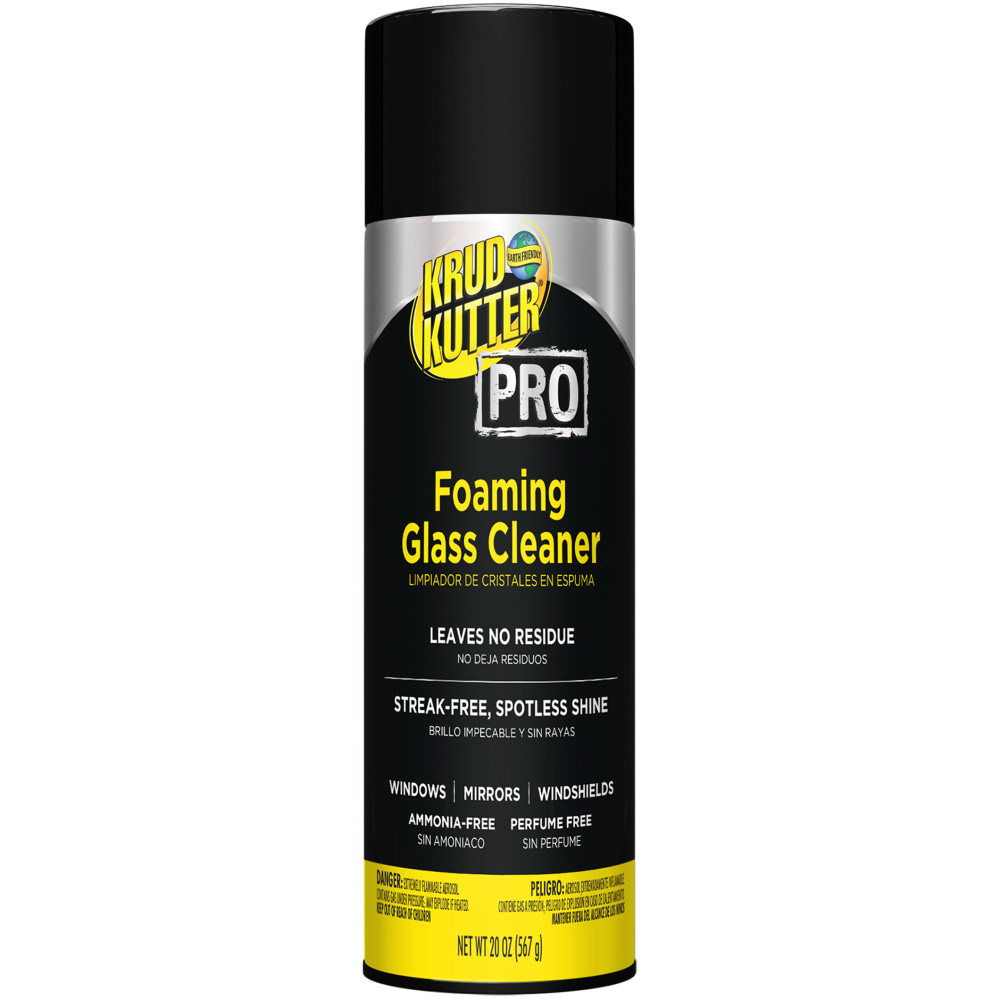 Krud Kutter Pro Glass Cleaner, Foaming Aerosol, 20 Oz, Pack Of 12 Cans MPN:381658