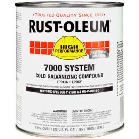 Rust-Oleum 7000 System 500 VOC Cold Galvanizing Compound Quart 206194t 206194T - Pkg Qty 2