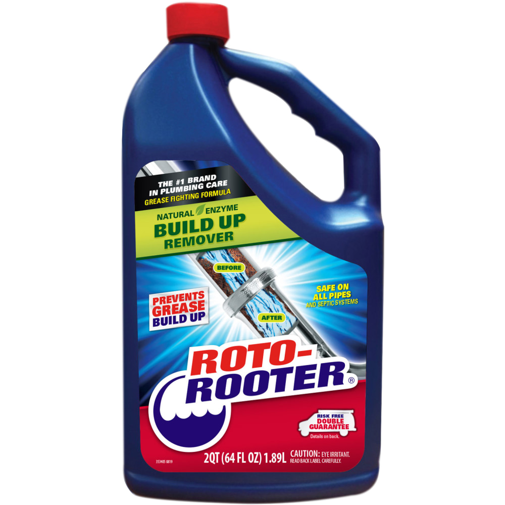Roto Rooter Build-Up Remover, 64 Oz, Case Of 4 Bottles MPN:351271