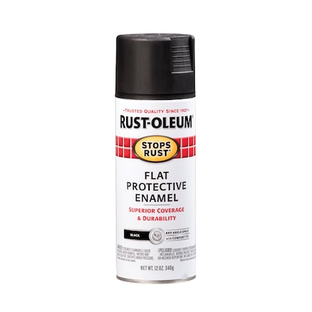 Flat Black Spray Paint (12 Oz) MPN:7776830