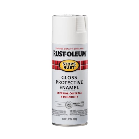 Stops Rust Spray Gloss White 12 OZ. MPN:7792830