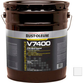 Rust-Oleum V7400 Series 340 VOC DTM Alkyd Enamel High Gloss White 5 Gallon Pail - 245407 245407