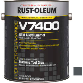 Rust-Oleum V7400 Series 340 VOC DTM Alkyd Enamel Machine Tool Gray Gallon Can - 245409 245409 - Pkg Qty 2