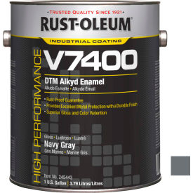 Rust-Oleum V7400 Series 340 VOC DTM Alkyd Enamel Navy Gray Gallon Can - 245443 245443 - Pkg Qty 2