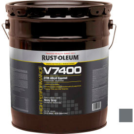 Rust-Oleum V7400 Series 340 VOC DTM Alkyd Enamel Navy Gray 5 Gallon Pail - 245444 245444