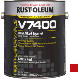 Rust-Oleum V7400 Series 340 VOC DTM Alkyd Enamel Safety Red Gallon Can - 245478 245478 - Pkg Qty 2