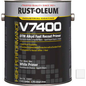 Rust-Oleum V7400 Series 340 VOC DTM Alkyd Enamel Silver Gray Gallon Can - 245484 245484 - Pkg Qty 2