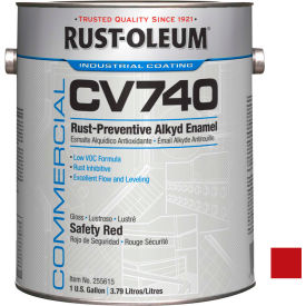 Rust-Oleum Comm. Cv740 100 VOC DTM Alkyd Enamel Rust-Prev. Maint Paint Safety Red Gal Can - 255615 255615 - Pkg Qty 2
