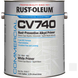 Rust-Oleum Comm Cv740 100 VOC DTM Alkyd Enamel RustPrev MaintPaint Flat WH Primer Gal Can - 255617 255617 - Pkg Qty 2