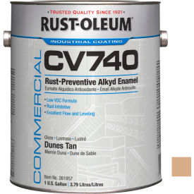Rust-Oleum Comm. Cv740 100 VOC DTM Alkyd Enamel Rust-Prev. Maint Paint Dunes Tan Gal Can - 261957 261957 - Pkg Qty 2