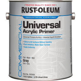 Rust-Oleum® Universal Acrylic Primer 1 Gallon Can Flat Gray 292606 - Pkg Qty 2