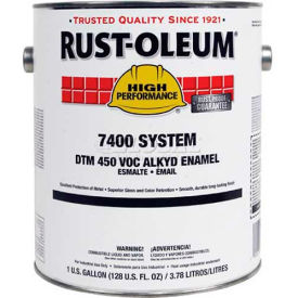 Rust-Oleum V7500 Series 450 VOC DTM Alkyd Enamel Flat Black Gallon Can - 412402 412402 - Pkg Qty 2