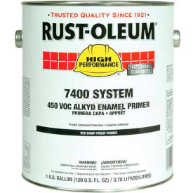 Rust-Oleum V7400 Series 450 VOC DTM Alkyd Enamel Primer Damp-Proof Red Gallon Can - 769402 769402 - Pkg Qty 2