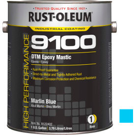 Rust-Oleum 9100 System 340voc DTM Epoxy Mastic Marlin Blue Gallon Can - 9122402 9122402 - Pkg Qty 2