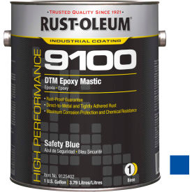 Rust-Oleum 9100 System 340 VOC DTM Epoxy Mastic Safety Blue Gallon Can - 9125402 9125402 - Pkg Qty 2