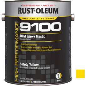 Rust-Oleum 9100 System 340 VOC DTM Epoxy Mastic Safety Yellow Gallon Can - 9144402 9144402 - Pkg Qty 2
