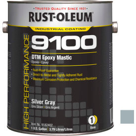 Rust-Oleum 9100 System 340 VOC DTM Epoxy Mastic Silver Gray Gallon Can - 9182402 9182402 - Pkg Qty 2