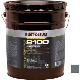 Rust-Oleum 9100 System 340VOC DTM Epoxy Mastic Navy Gray 5 Gallon Pail - 9186300 9186300