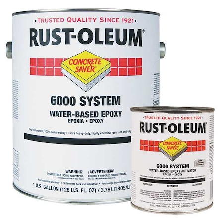Floor Coating Kit, 6000, Silver Gray, 1 gal MPN:6082408