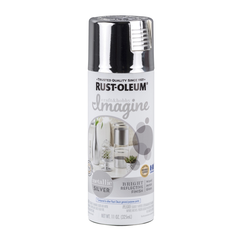 Rust-Oleum Imagine Craft and Hobby Spray Paint, 11 Oz, Metallic Silver, Pack Of 4 Cans MPN:355101
