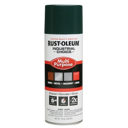 Spray Paint, Hunter Green, Gloss, Solvent, 12 oz MPN:1638830