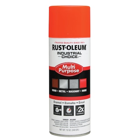 Spray Paint, Orange, Gloss, Solvent, 12 oz MPN:1654830