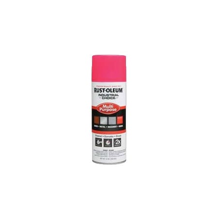 Spray Paint, Fluorescent Pink, Gloss, Solvent, 12 oz MPN:1659830