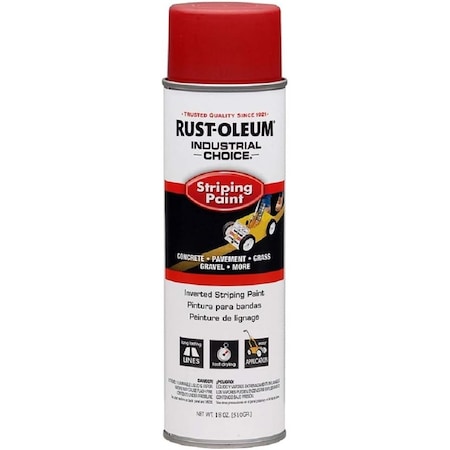 Industrial Choice Striping Paint, 18 oz, Red, Solvent -Based MPN:1665838