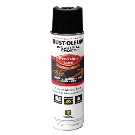 Precision Line Marking Paint, Inverted, Black, 20 oz MPN:1675838V