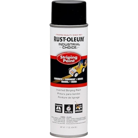 Industrial Choice Striping Paint, 18 oz, Black, Solvent -Based MPN:1677838