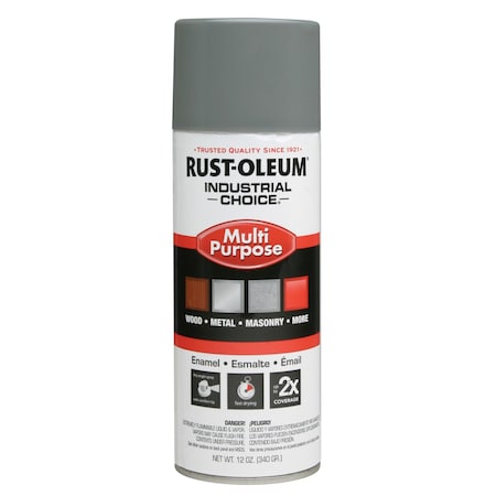 Spray Paint, Smoke Gray, Gloss, Solvent, 12 oz MPN:1688830