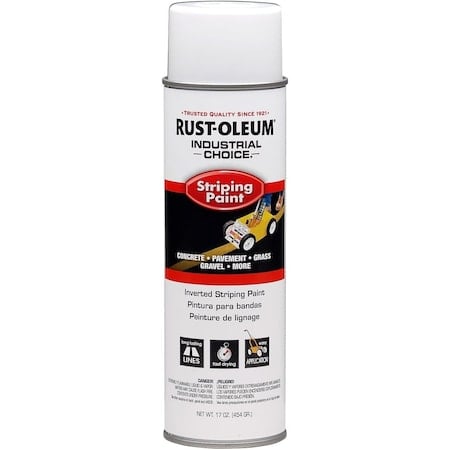 Industrial Choice Striping Paint, 18 oz, White, Solvent -Based MPN:1691838V