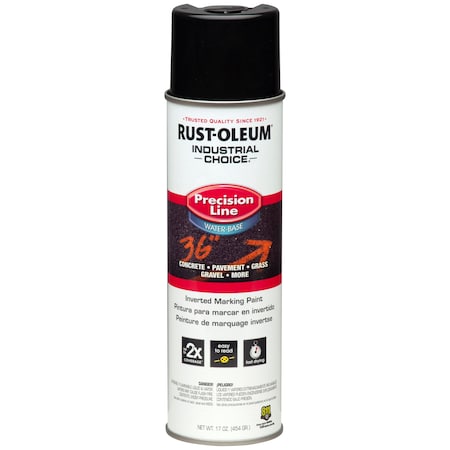 Precision Line Marking Paint, 20 oz, Black, Water -Based MPN:1875838