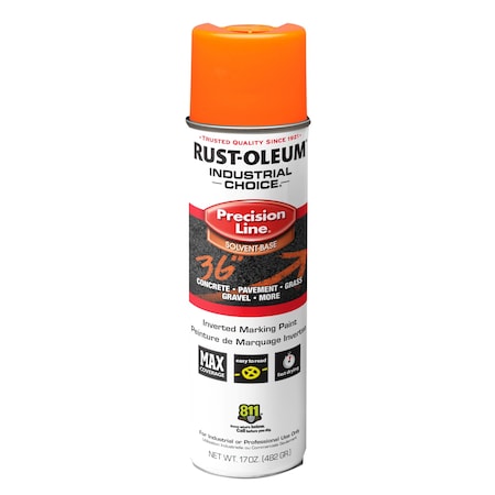Precision Line Marking Paint, Inverted, APWA Orange, 20 oz MPN:201516V