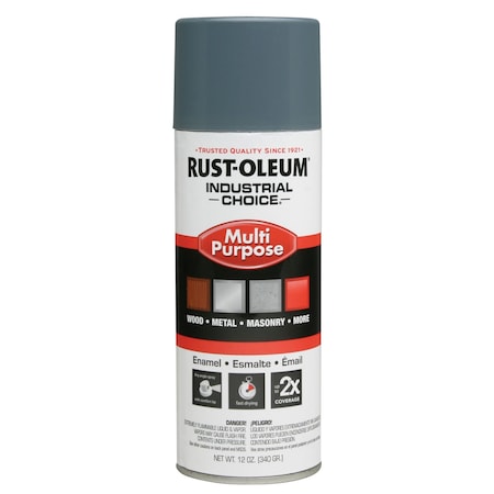 Spray Paint, Machinery Gray, Gloss, Solvent, 12 oz MPN:202214