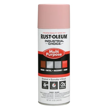 Spray Paint, Dusty Pink, Gloss, Solvent, 12 oz MPN:202216