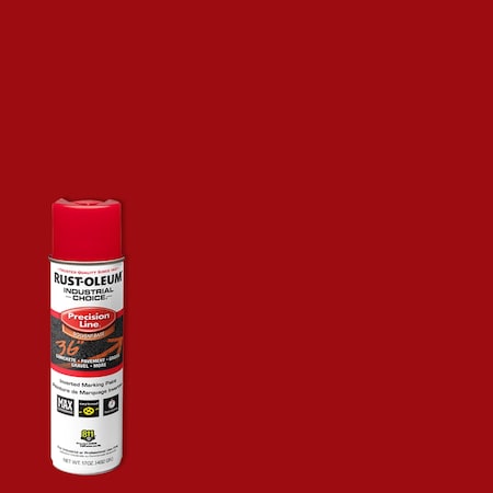 Precision Line Marking Paint, Inverted, Safety Red, 17 oz MPN:203029V