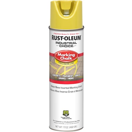 Inverted Marking Chalk, 17 oz, Aerosol, APWA Yellow, Water -Based MPN:205234