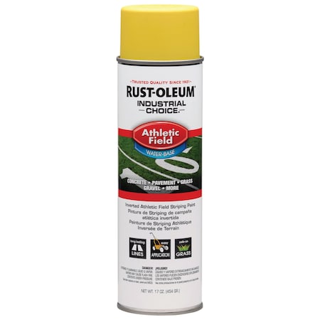 Athletic Field Striping Paint, 17 Oz, Yellow, Water -Based MPN:206045