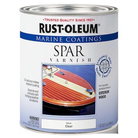 Marine Coatings Spar Varnish, Gloss, Clear, 1 Quart MPN:207008