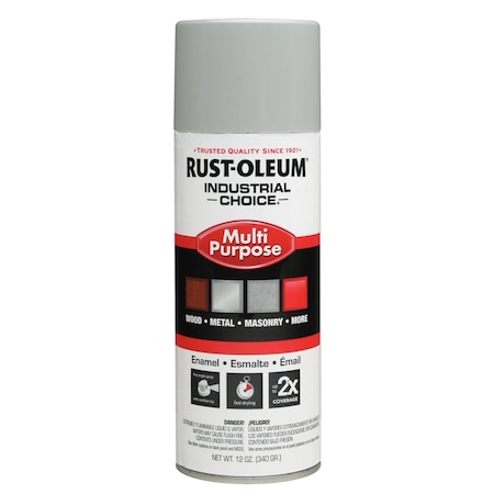Electrical Utility Industry Spray Paint, Light Gray, Gloss, Solvent, 12 oz MPN:214647