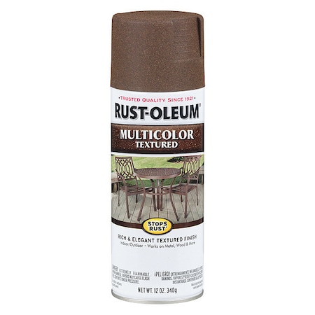 Textured Spray Paint, Autumn Brown, Textured, Solvent, 12 Oz MPN:223523