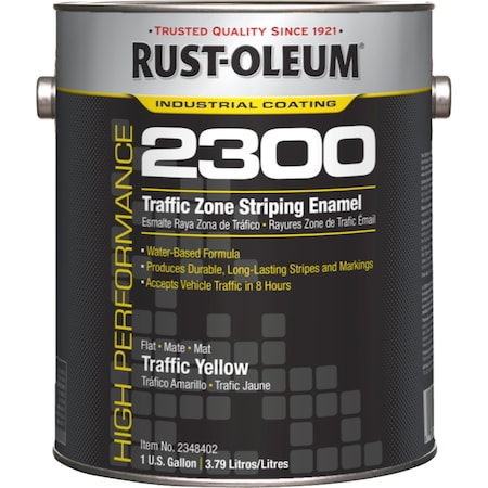 Traffic Zone Striping Paint, 1 gal., Yellow, Water -Based MPN:2348402